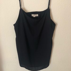 Loft cowl neck cami navy blue XL